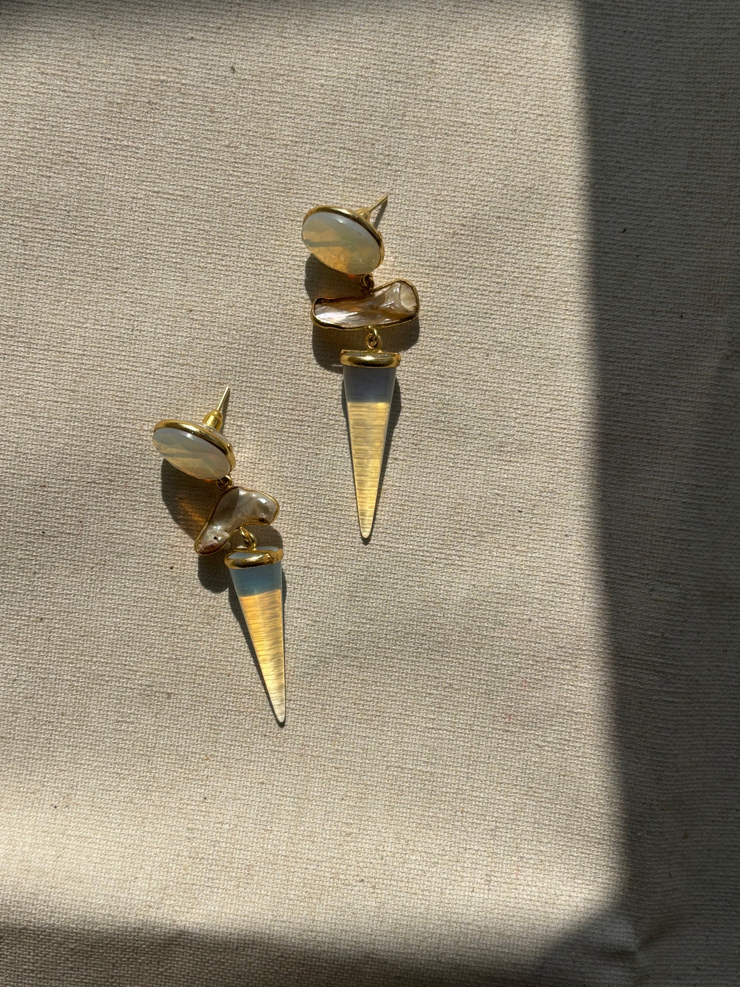 Sunshine Luxe Natural Stone Earrings