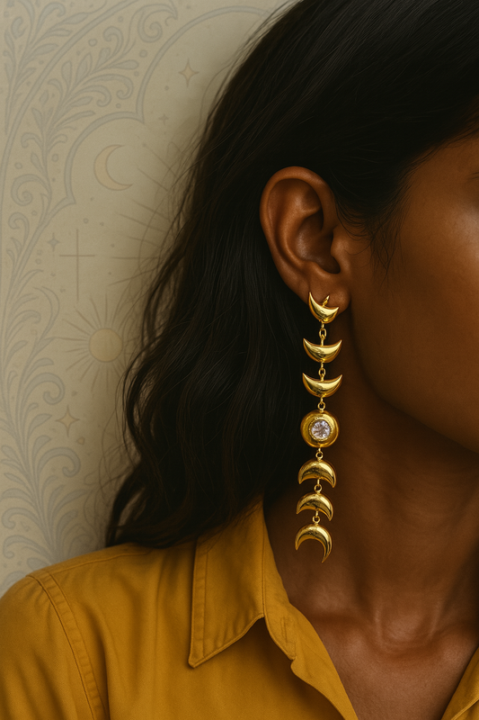 Lunar Harmony Golden Danglers