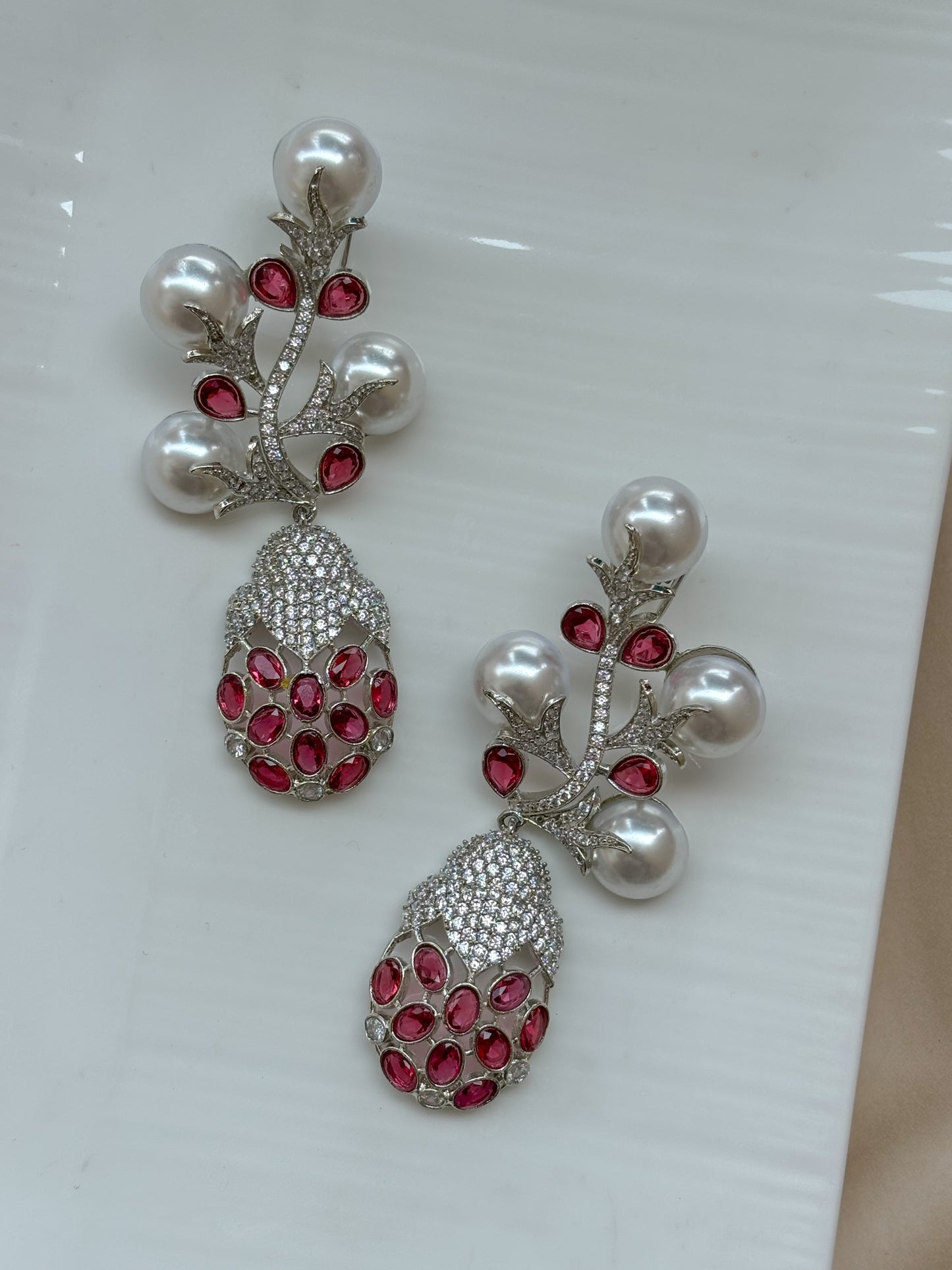 Rosé Whisper Pearl Earrings