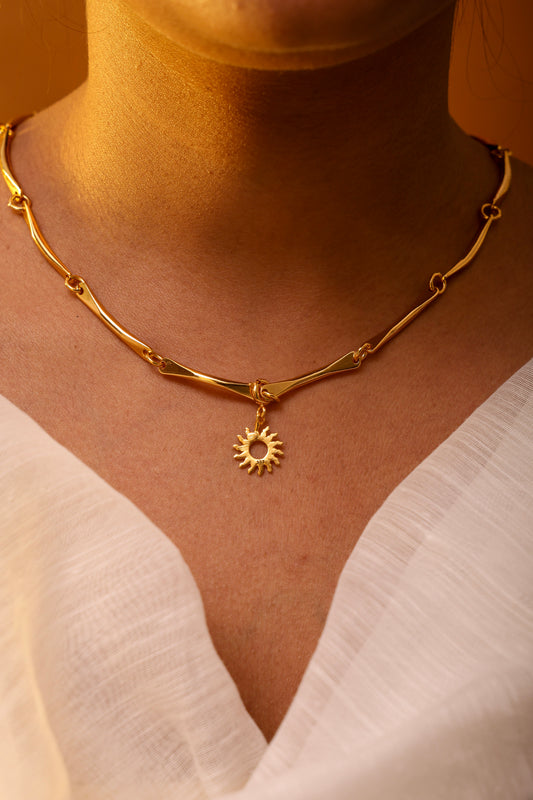 Golden Sunburst Charm