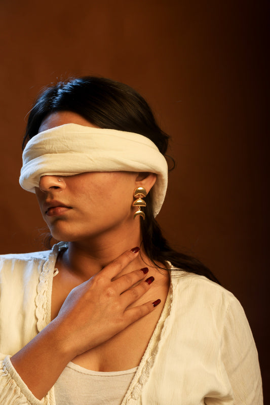 Gold Toned Trinity Moonbeam Drops