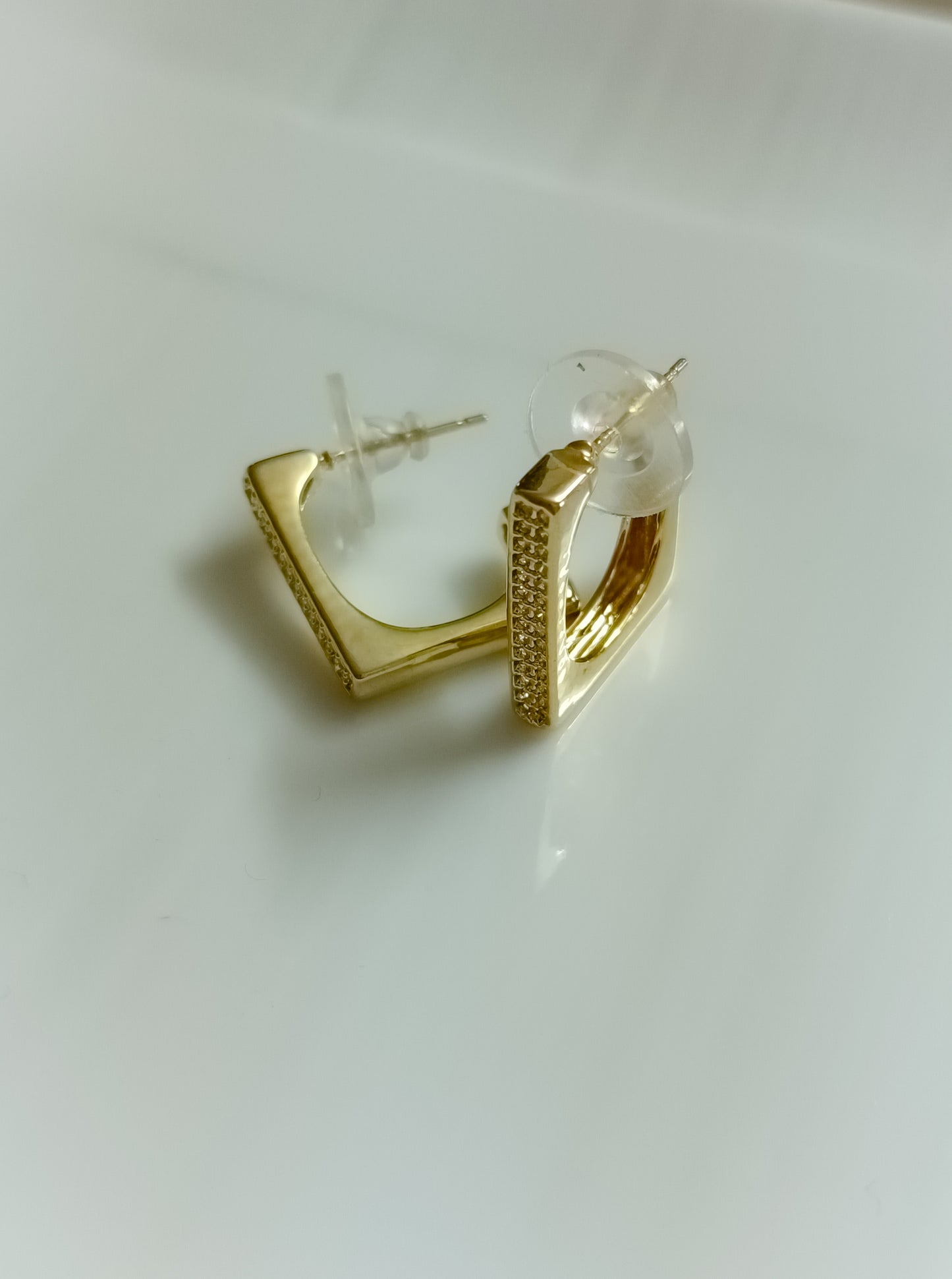 Square Gold Earrings