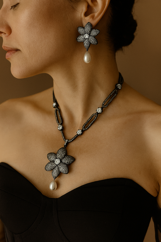 Elegant Blossom Necklace Set