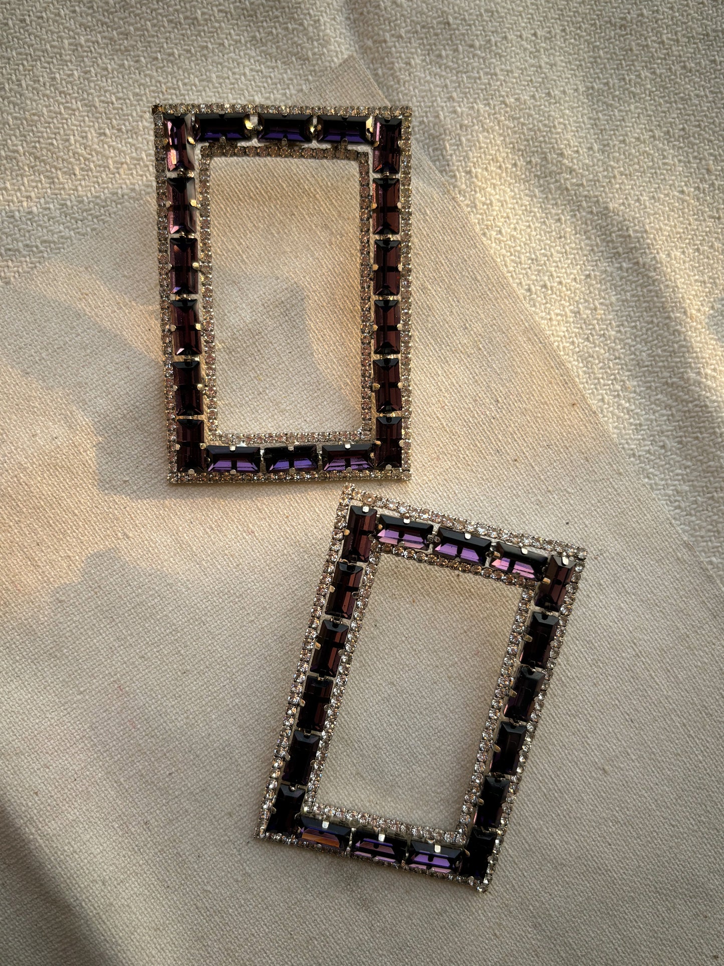 Boxy Violet Party Danglers