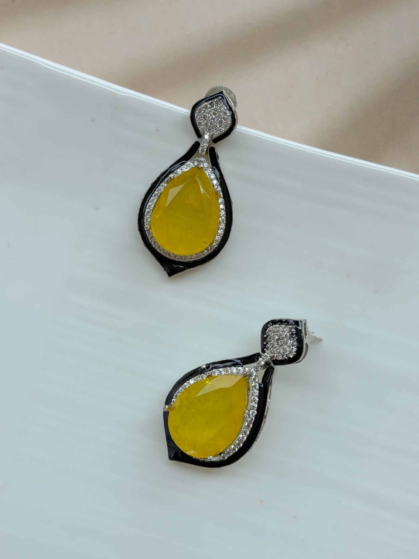 Radiant Citrine Teardrop Earrings