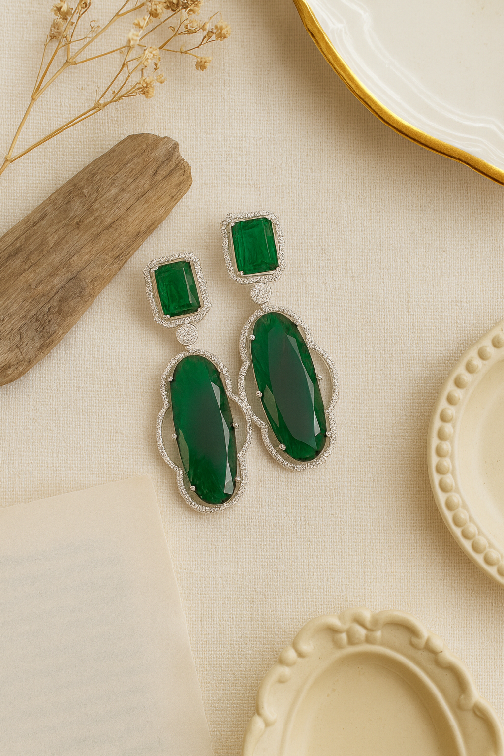 Jungle Green Gem Earrings