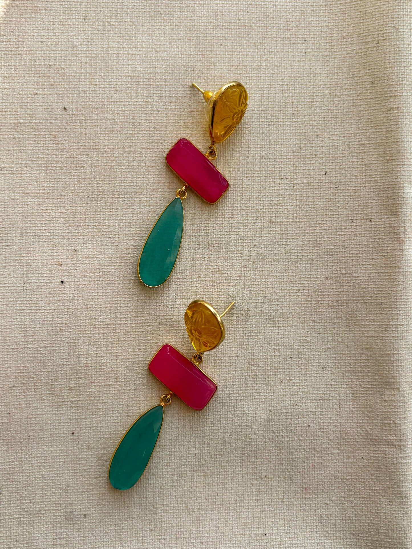 Noir Natural Stone Earrings