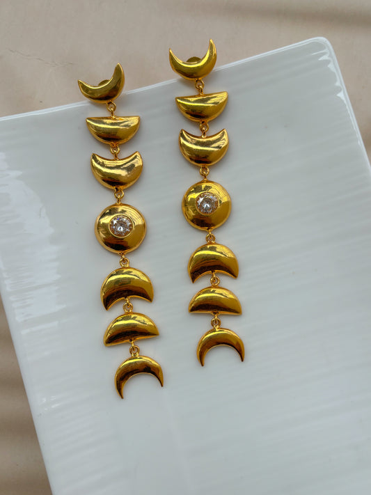 Lunar Harmony Golden Danglers