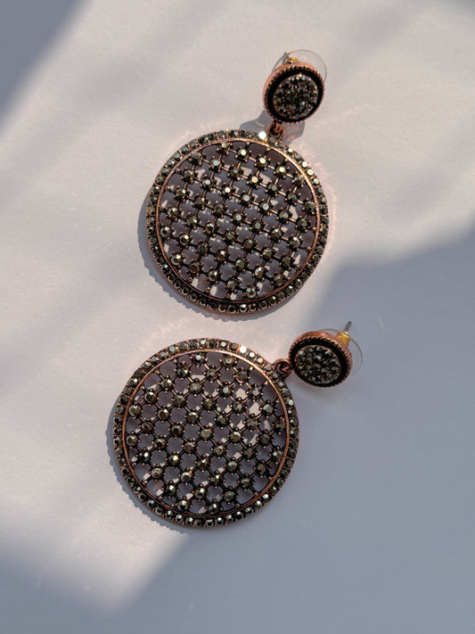 Midnight Elegance Marcasite Earrings