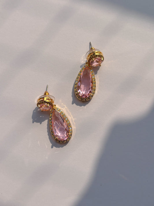 Blush Radiance Teardrop Earrings