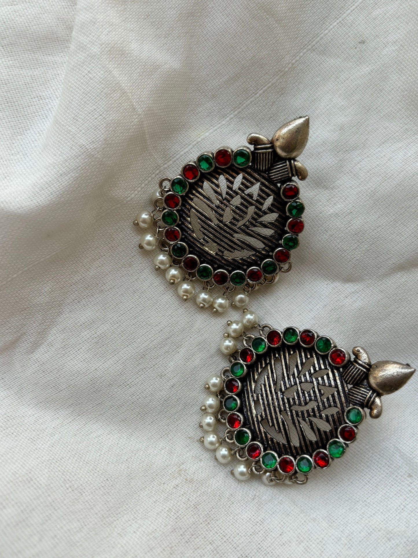 Sitaara Chandbali Oxidized Earrings