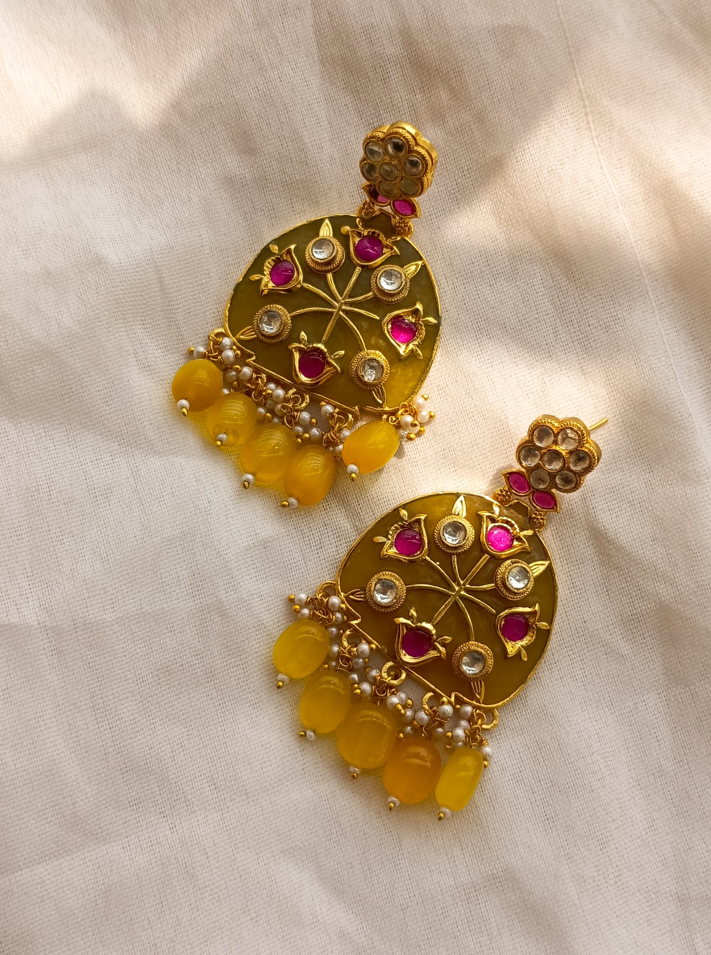 Sunshine Jewel with Red Sparks