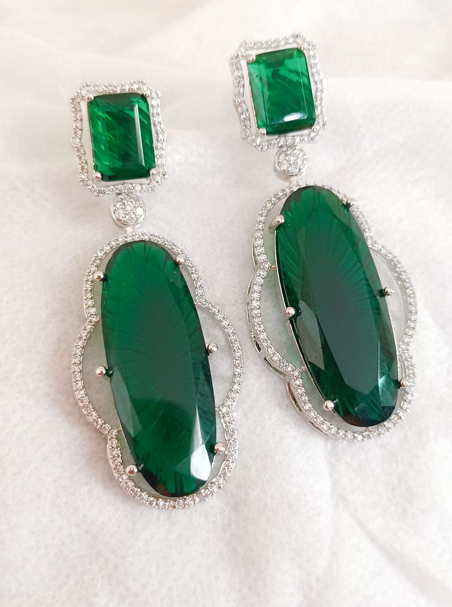 Jungle Green Gem Earrings