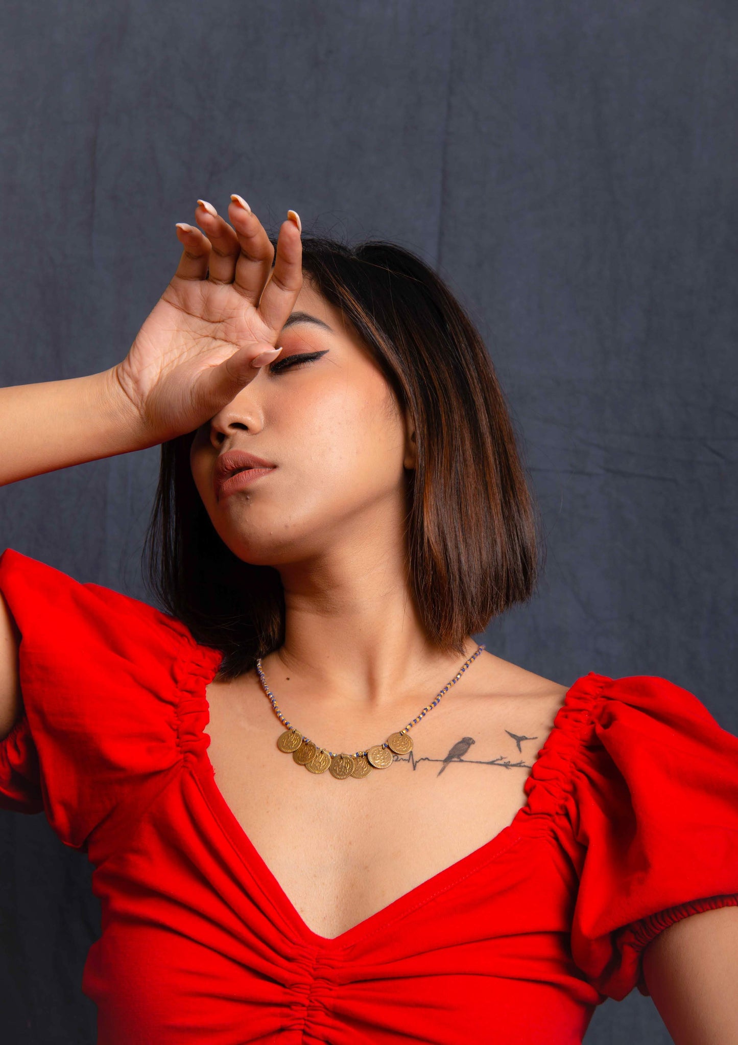 Antique Coin Cascade Necklace