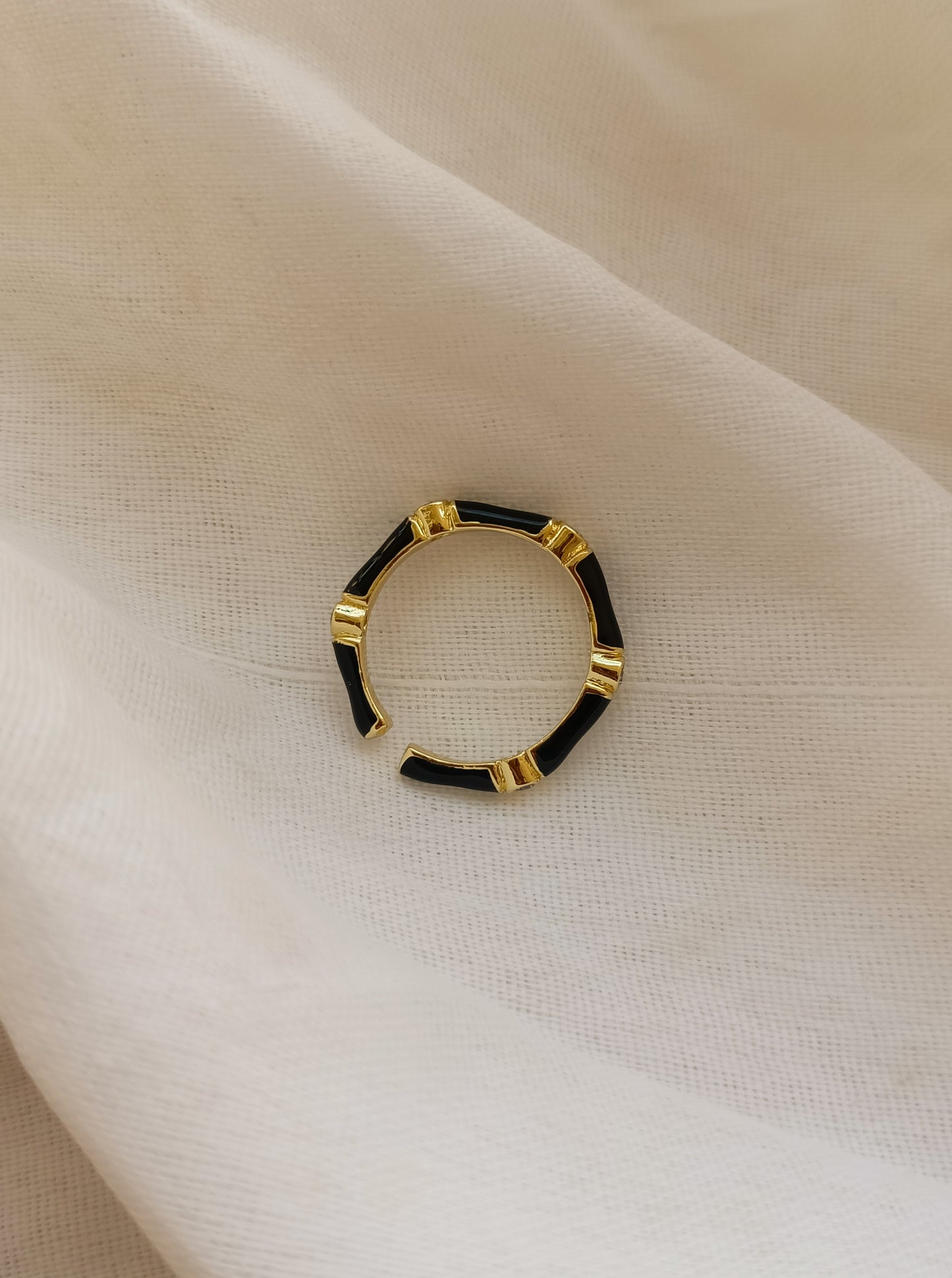 Midnight Hexagon Ring