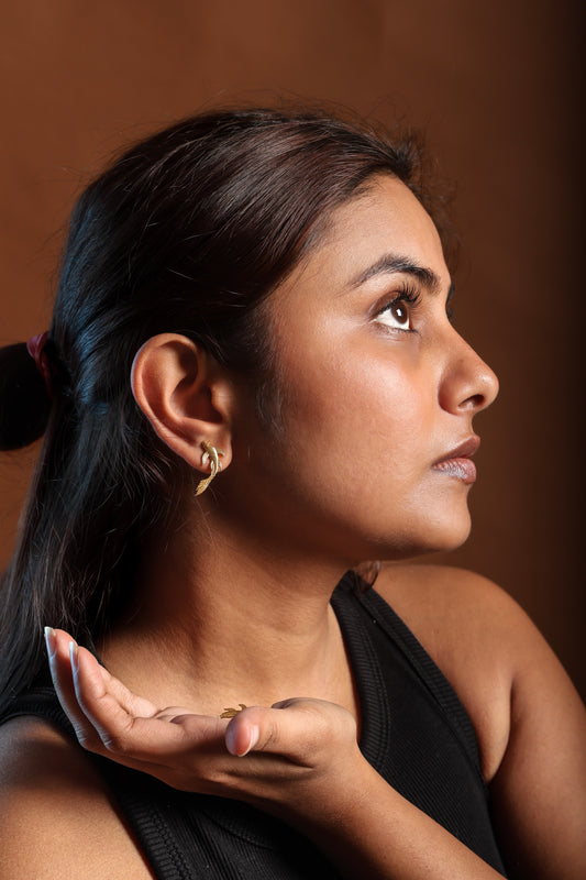 Golden Mystic Pisces Studs