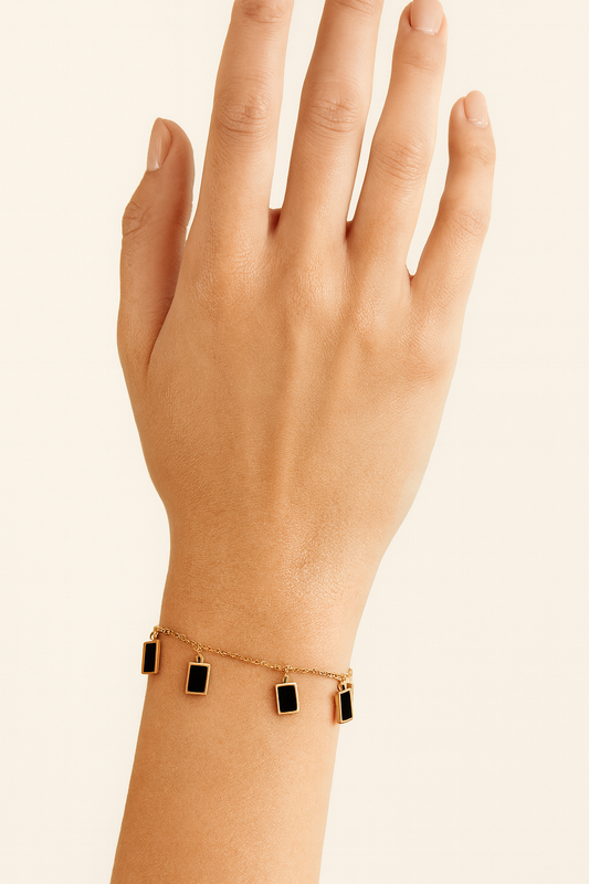Noir Luxe Charm Bracelet