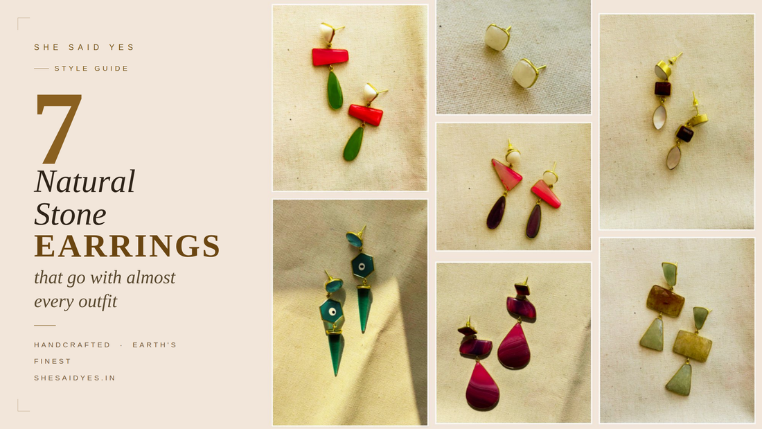 7 Natural Stone Earrings That Go with Almost Every Outfit infographic