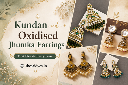 Kundan and Oxidised Jhumka Earrings That Elevate Every Look