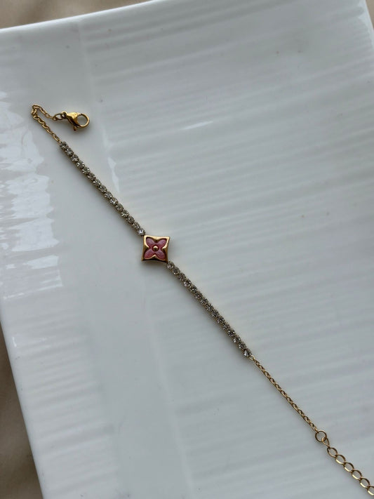 Gold Blush Charm Bracelet