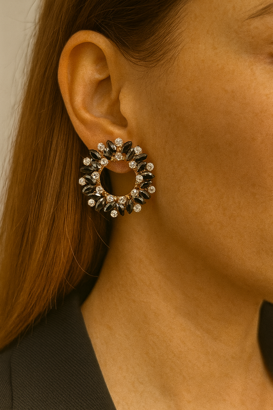 Elegant Crystal Hoop Earrings – Timeless Sparkle for Every Occasion