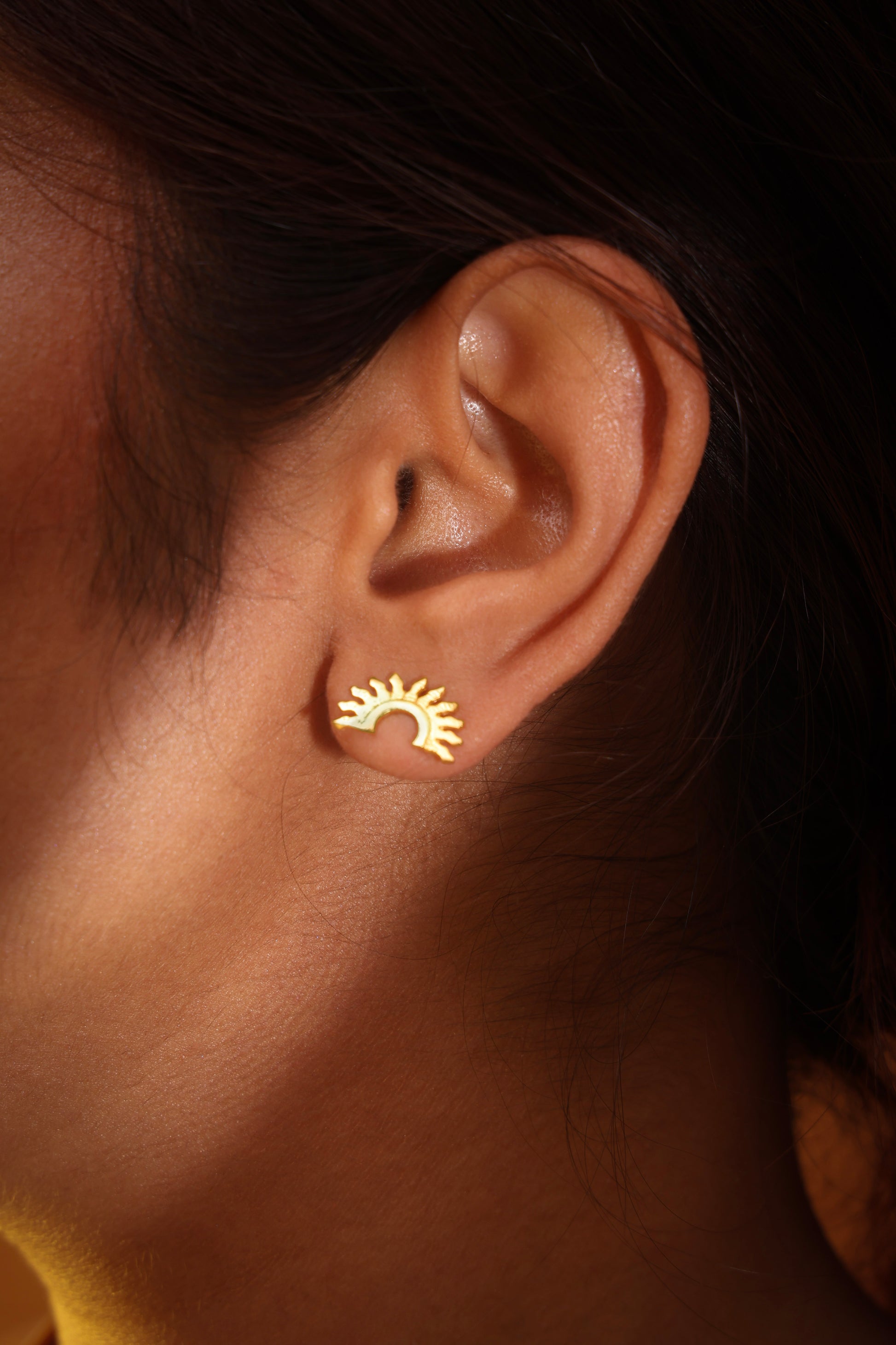Golden Solar Radiance Studs