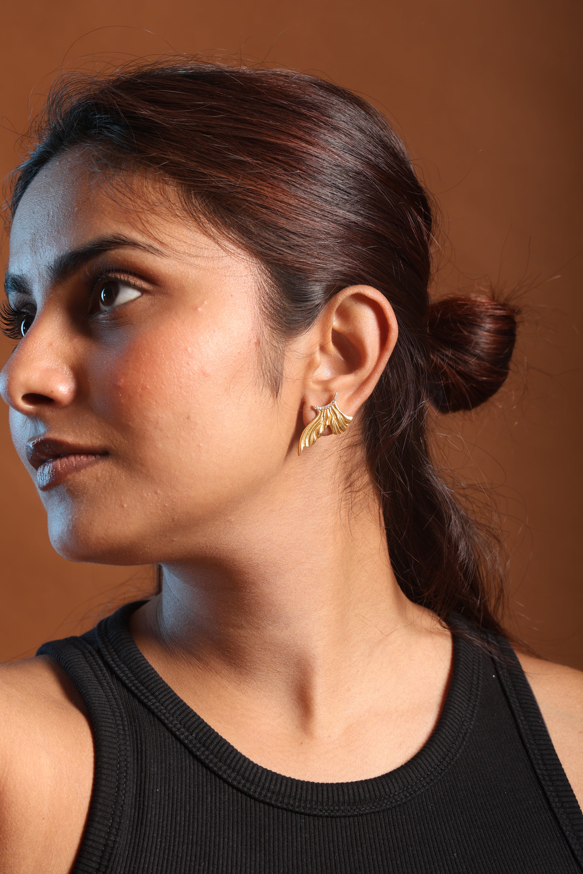 Golden Divine Flow Studs