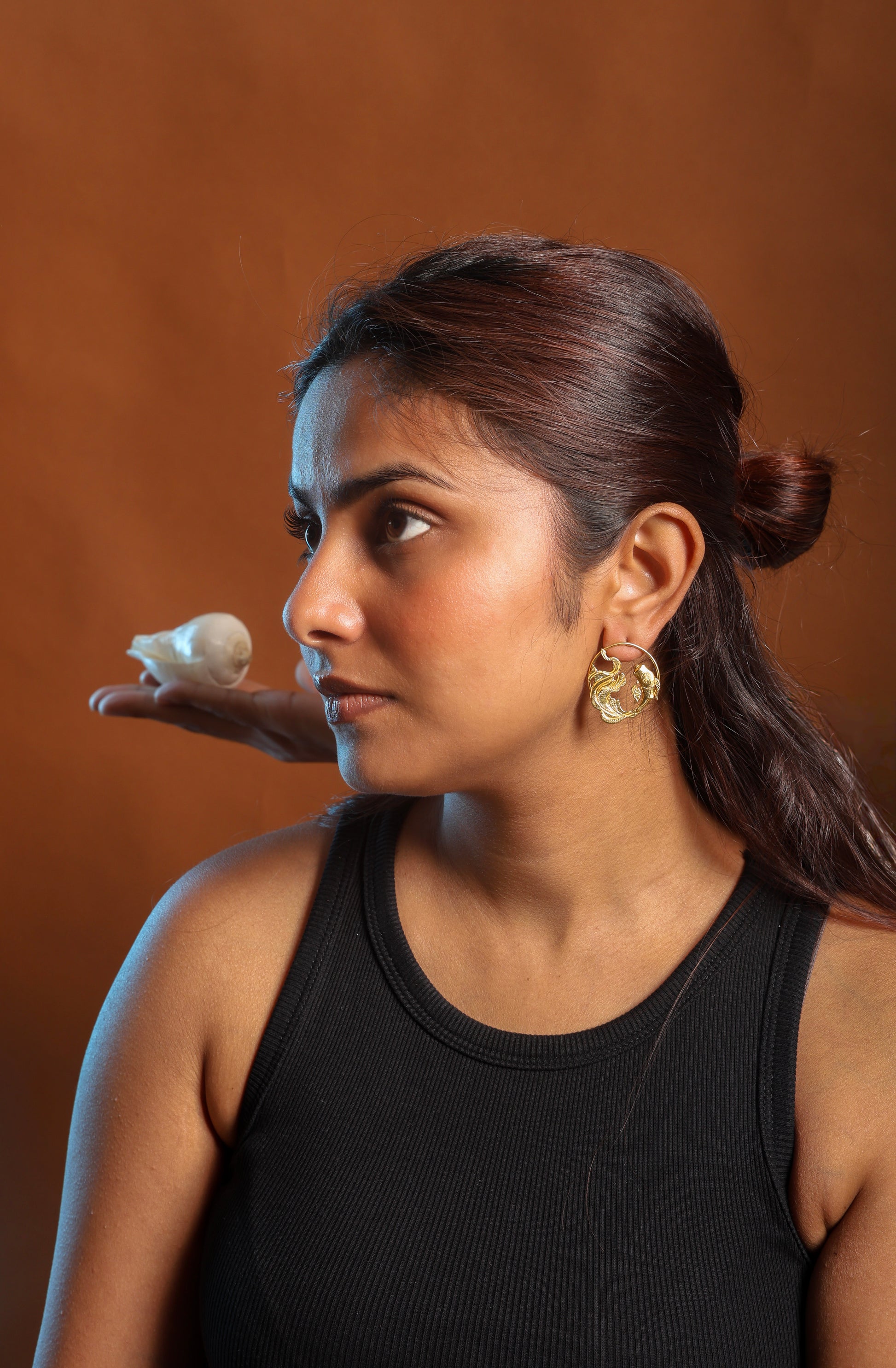 Sacred Koi Halo Earrings