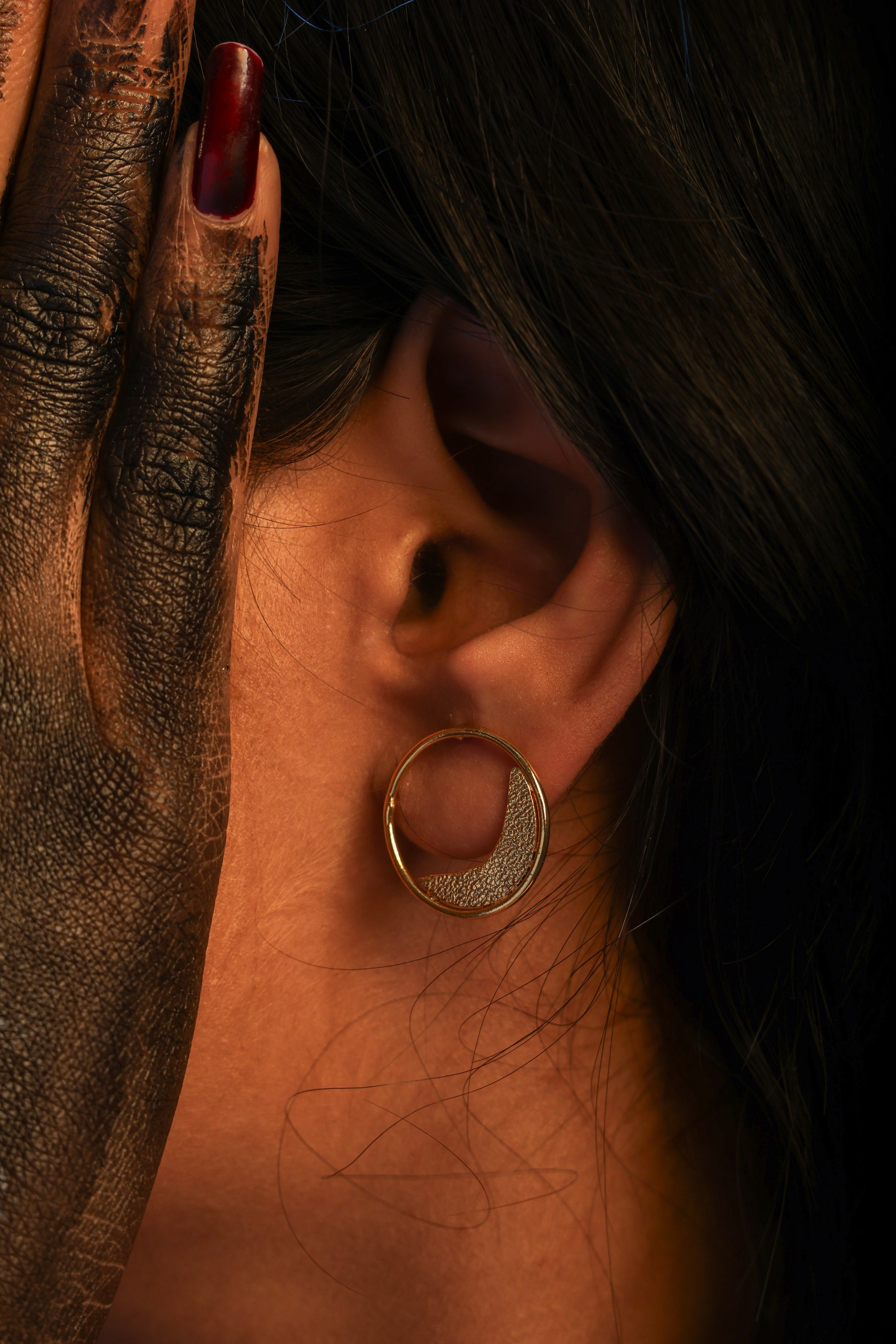 Lunar Crescent Symbolic Studs