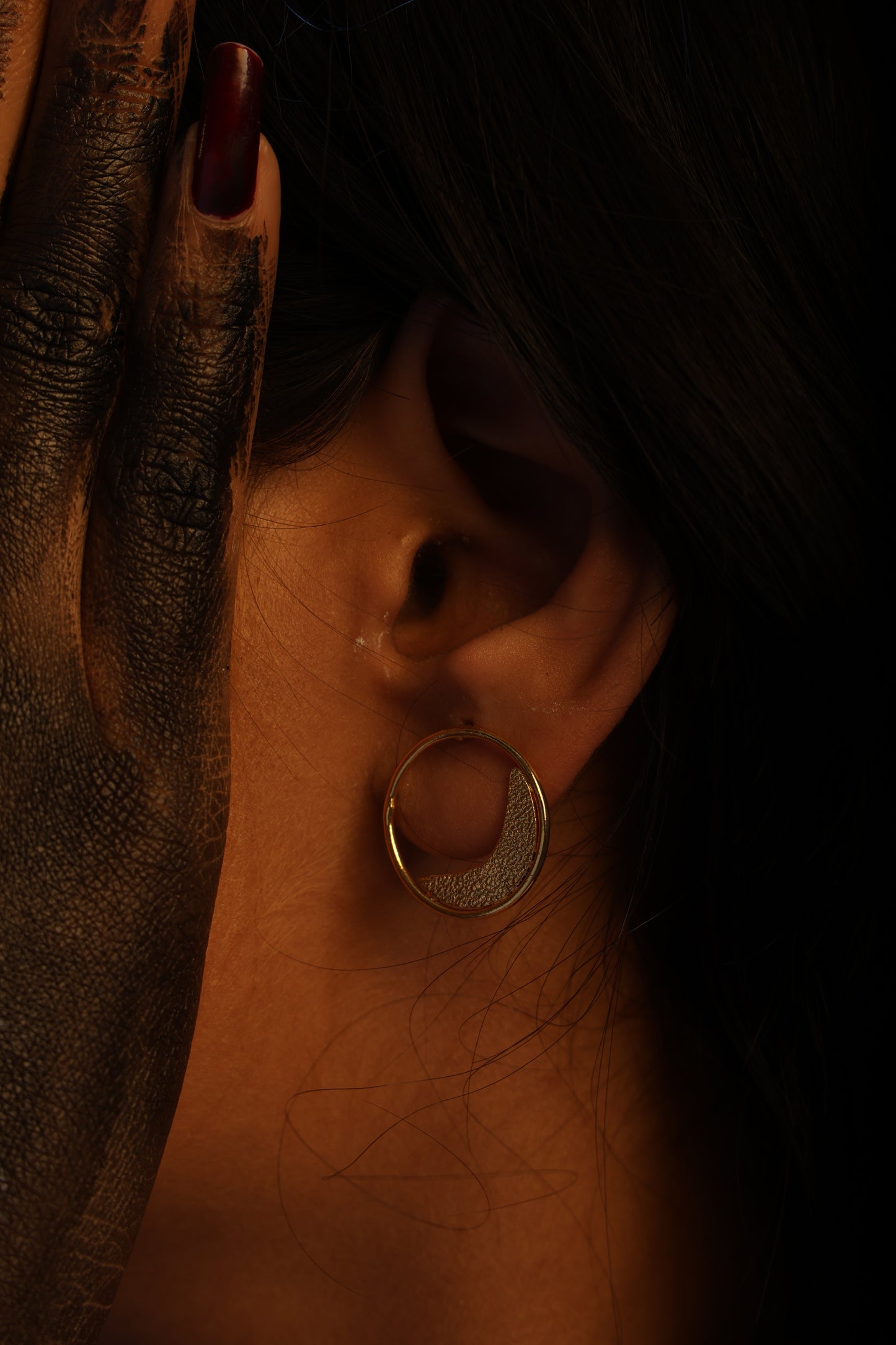 Lunar Crescent Symbolic Studs earrings