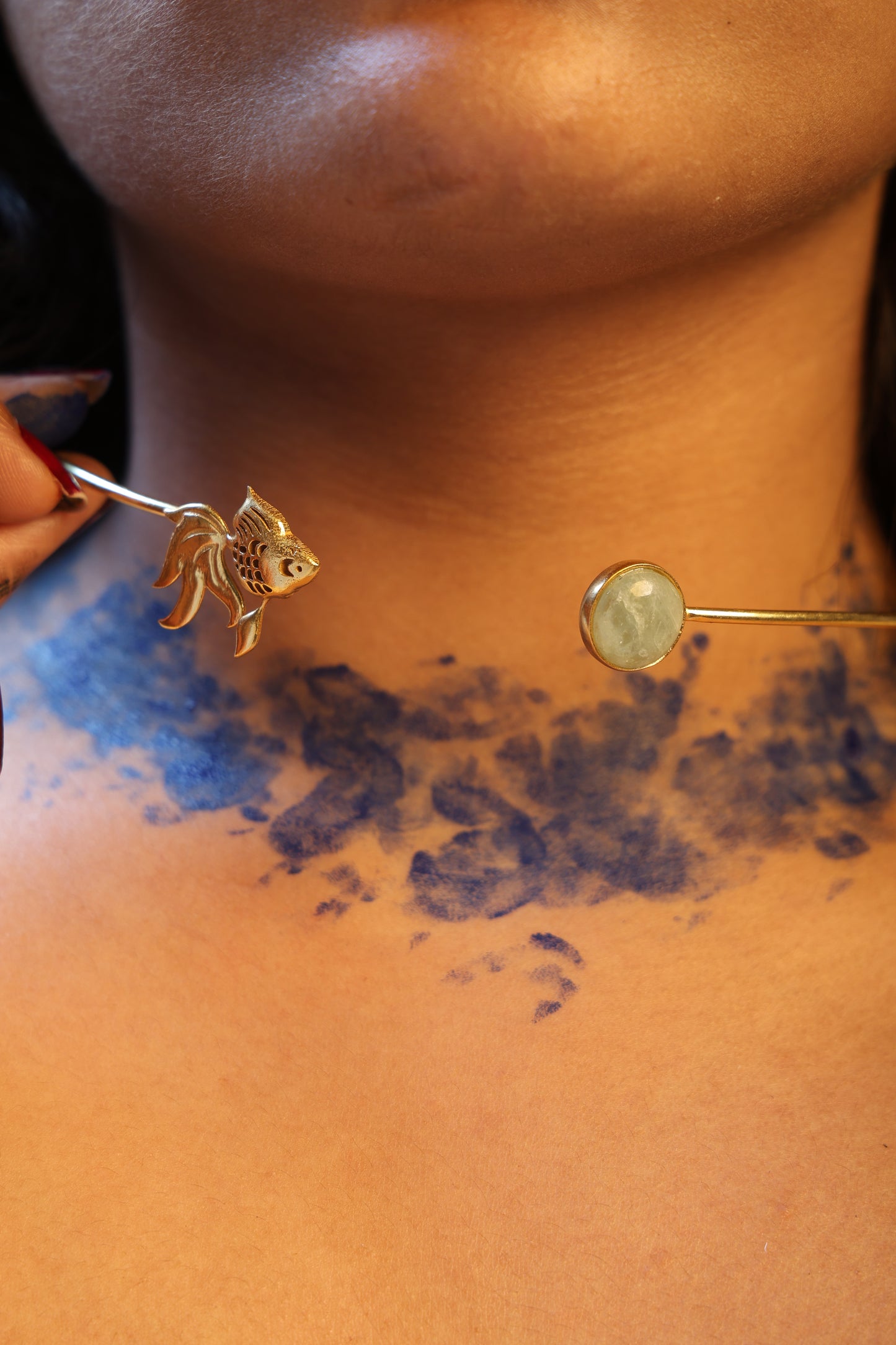 Golden Flow of Grace Symbolic Choker