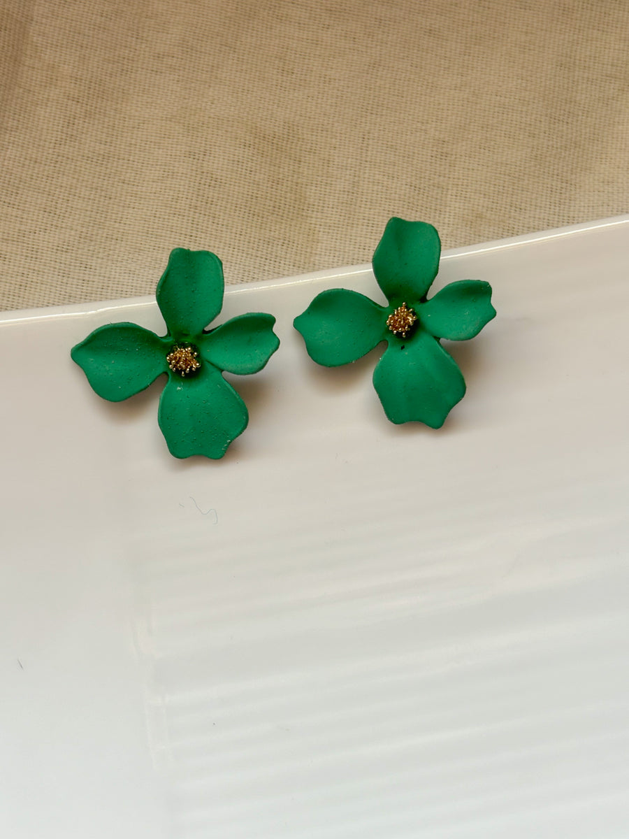 Forest Hue Floral Earring