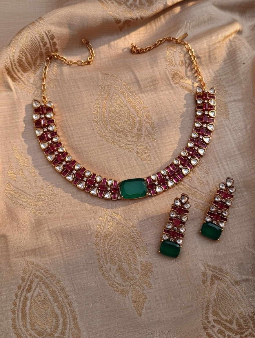 Rajkumari Kundan Bridal Choker Set