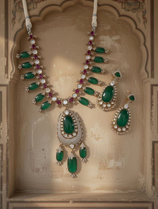 Shringar Emerald Bridal Set