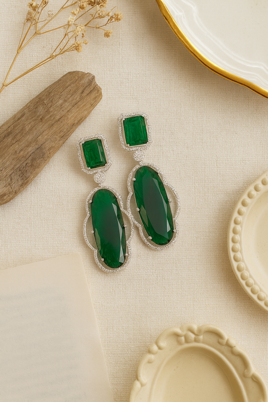 Jungle Green Gem Earrings
