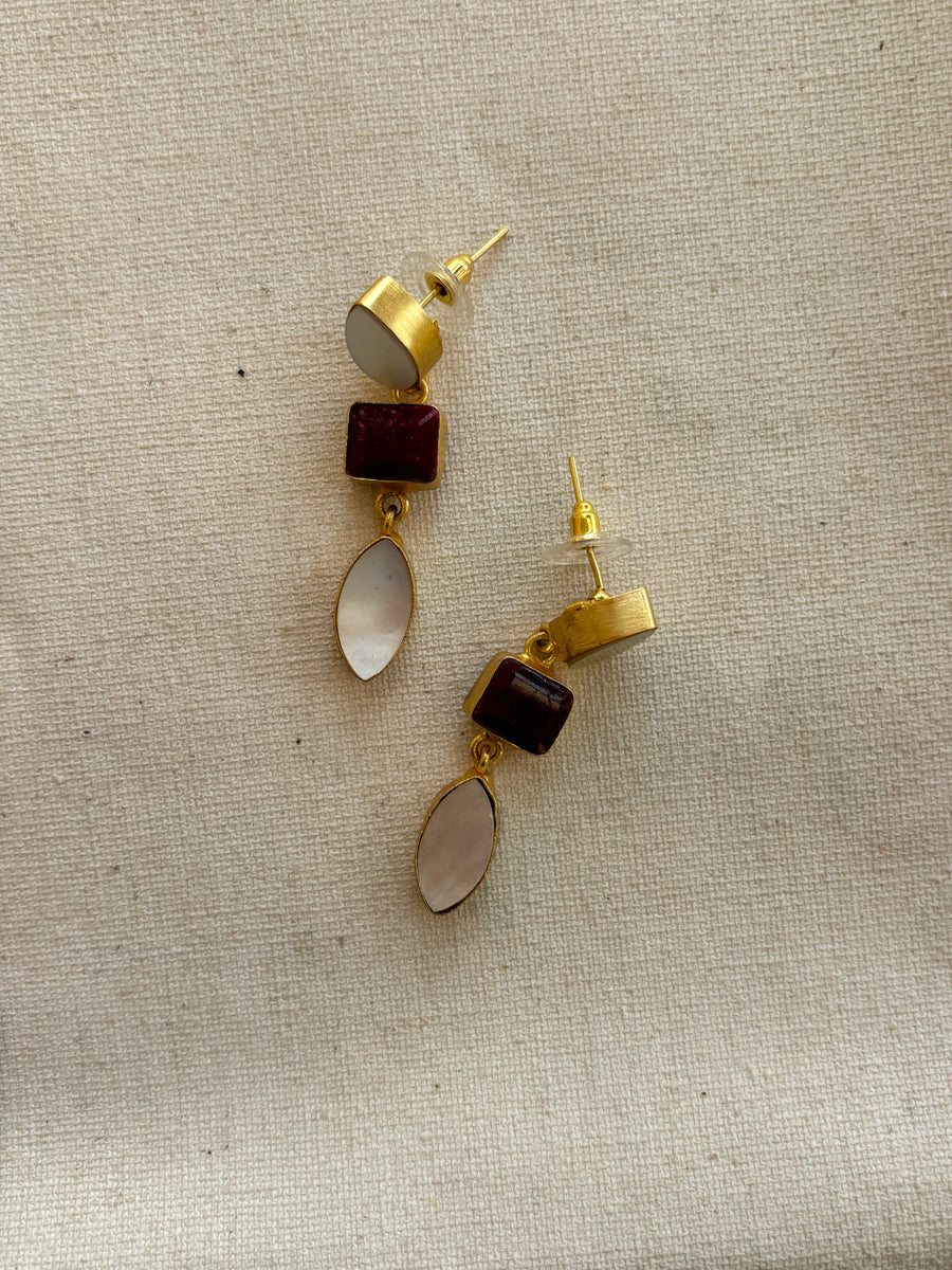 Zen Dangler Natural Stone Earrings