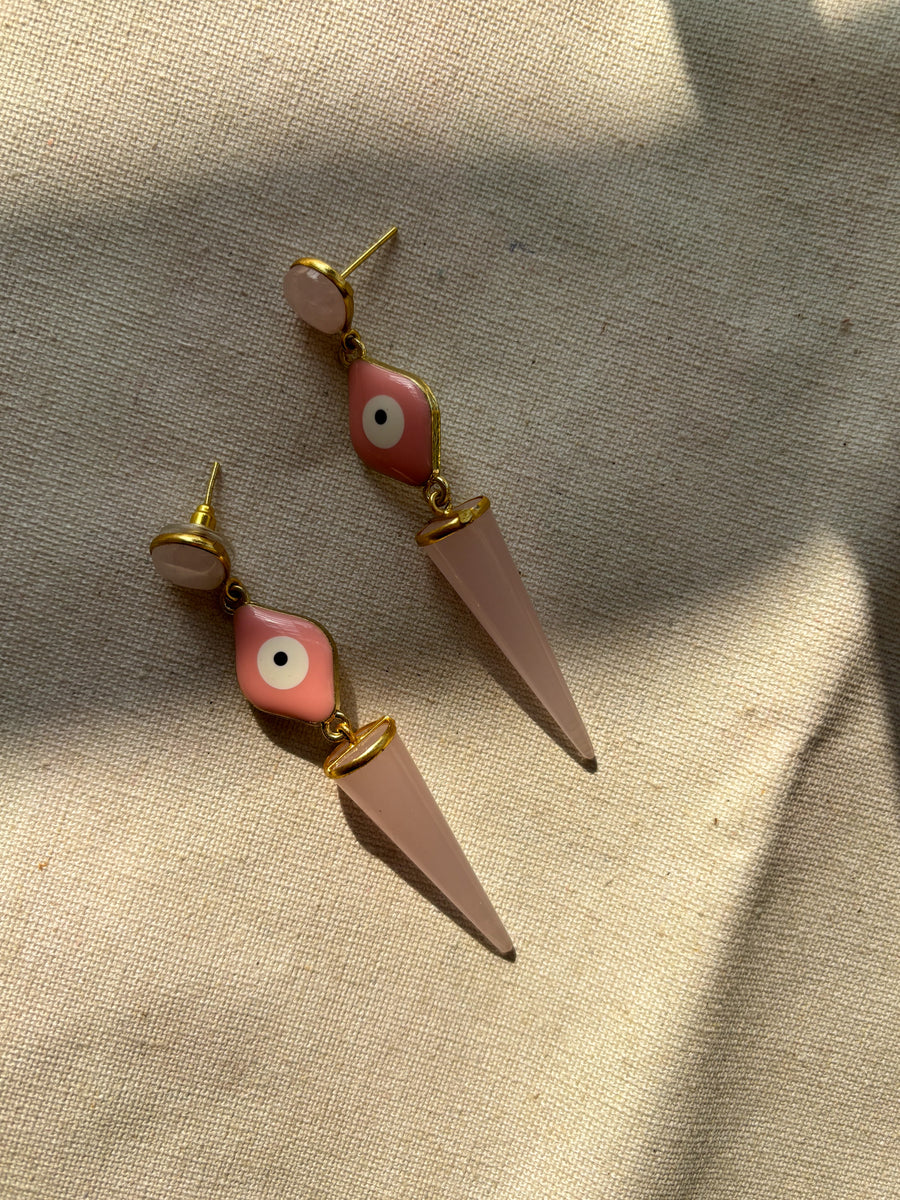 Terra Evil Eye Natural Stone Earrings