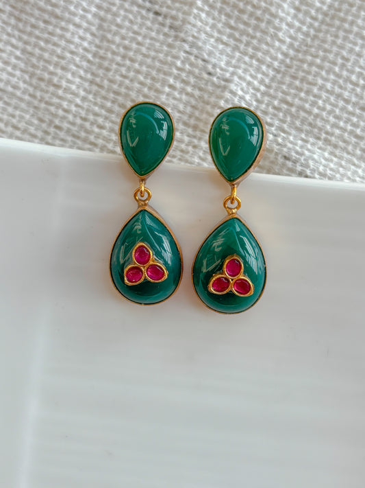 Emerald Petal Luxe Earrings
