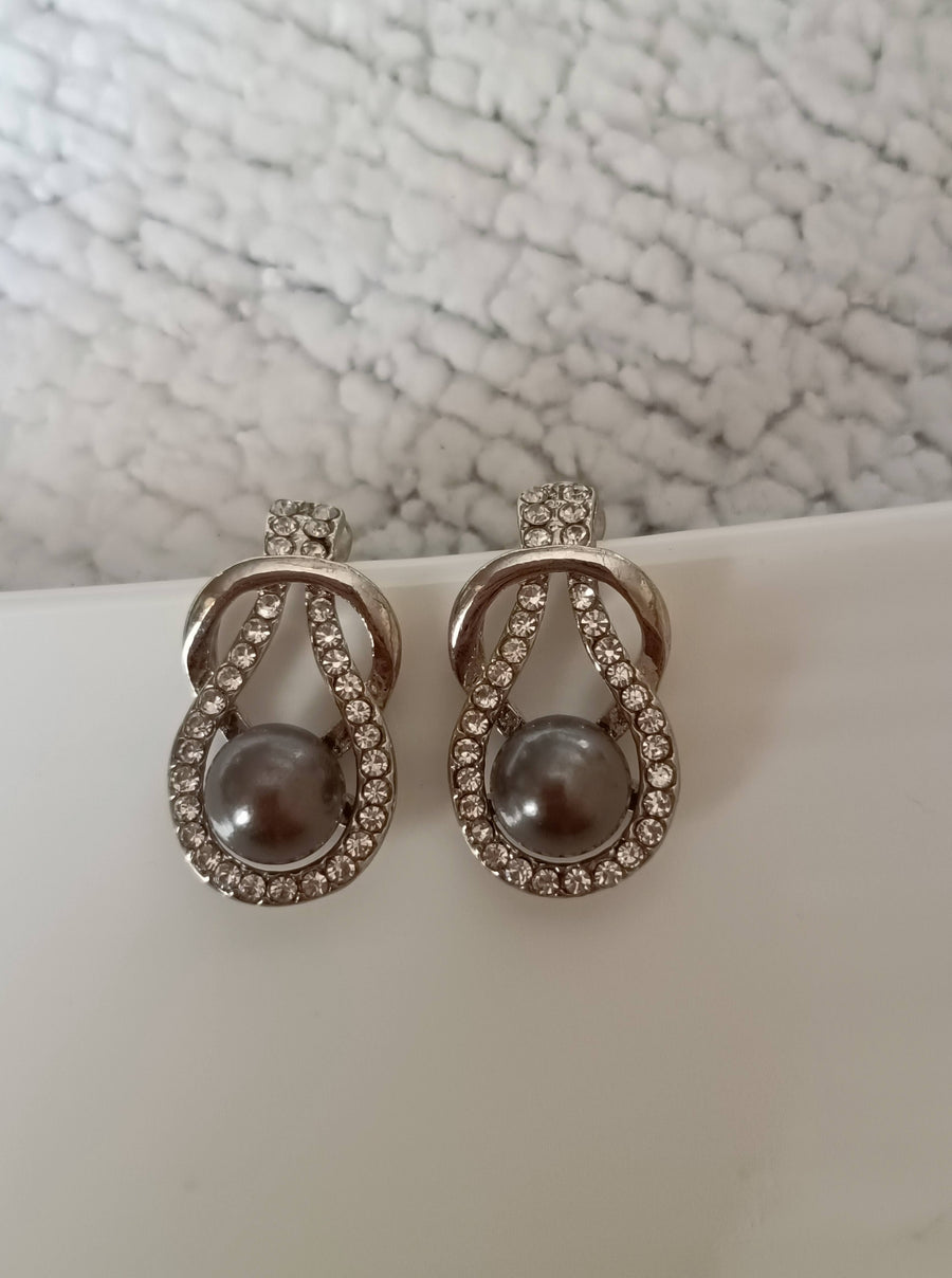Brown Pearl Earrings