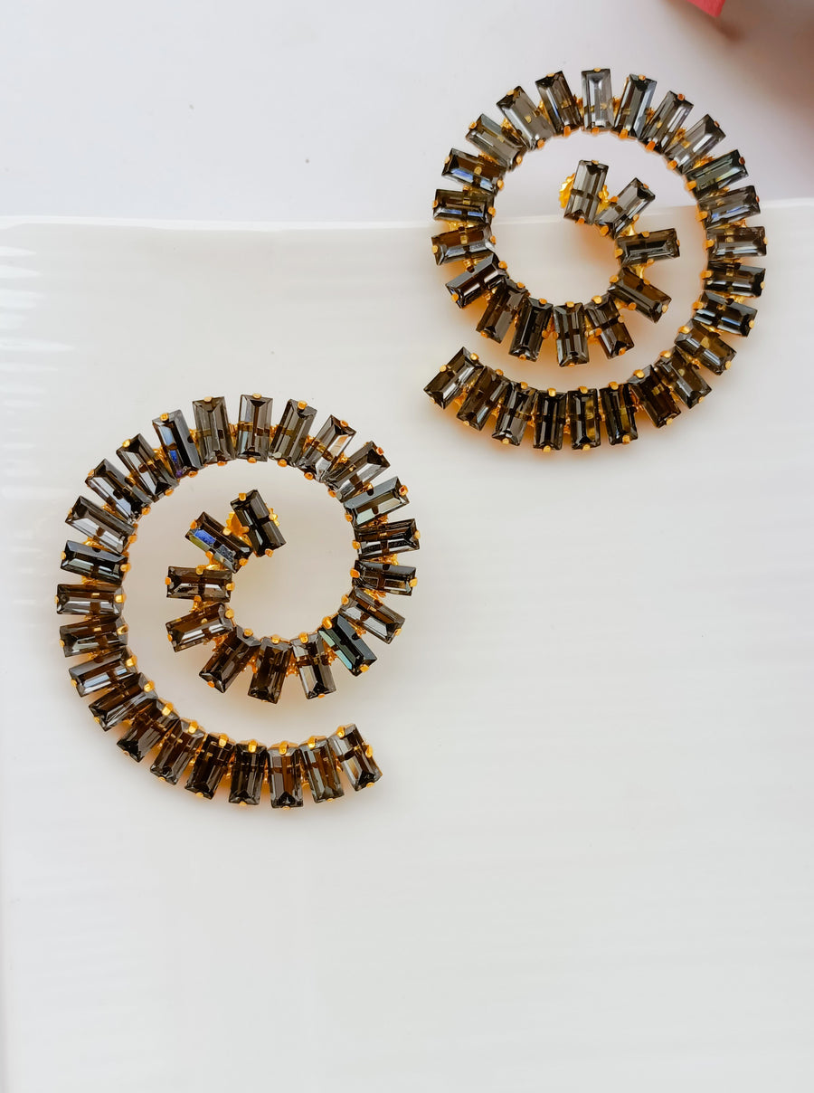 Onyx Coil Earrings