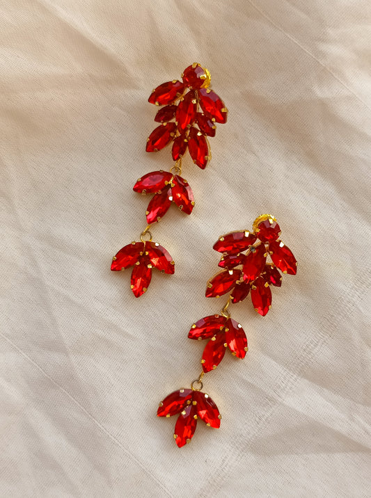 Ruby Bloom Earrings