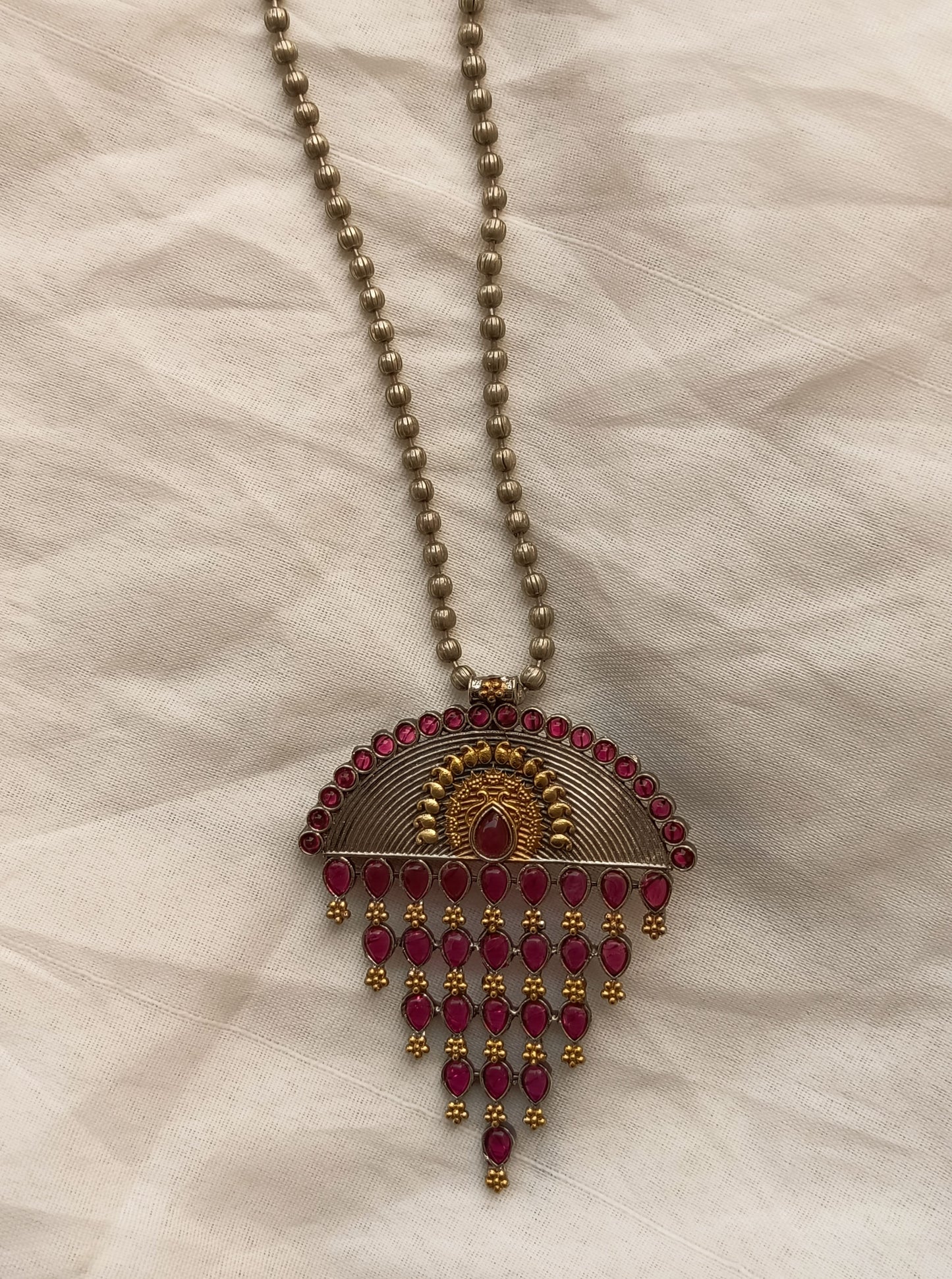 Crimson Crescent Necklace