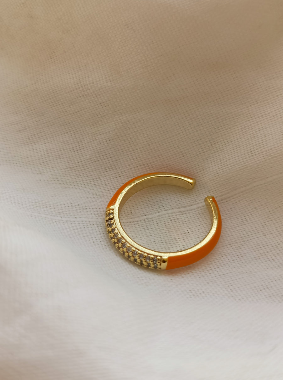 Amber Crystal Ring