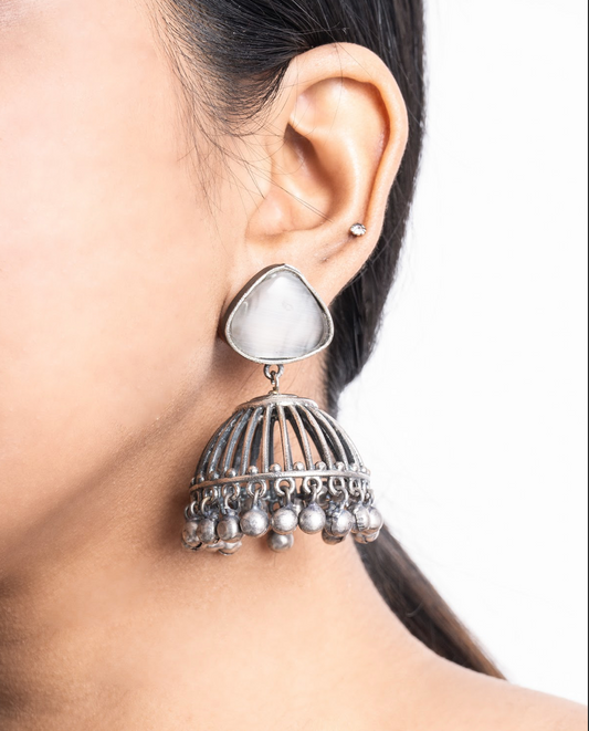 Jaali Oxidized Jhumki