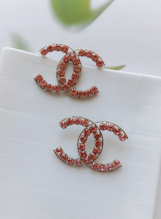 Pink Glamour Gem Earrings