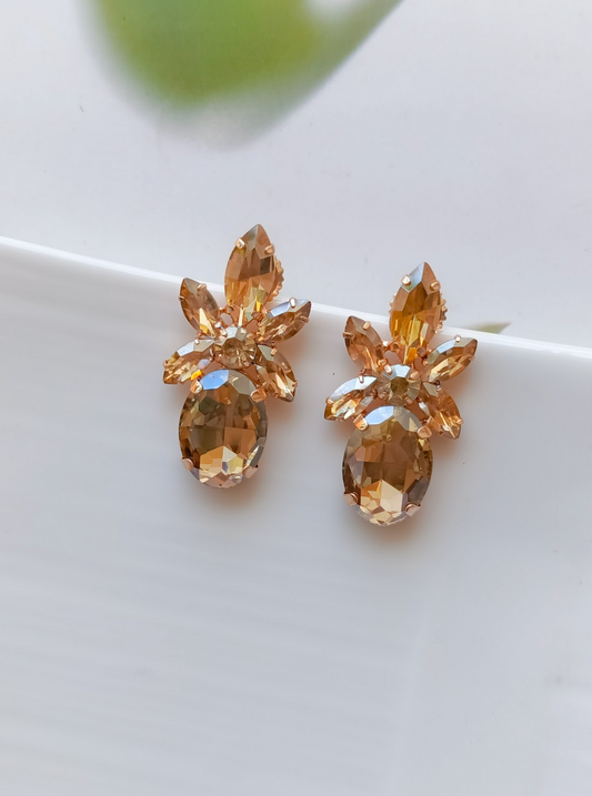 Champagne Pineapple Earrings