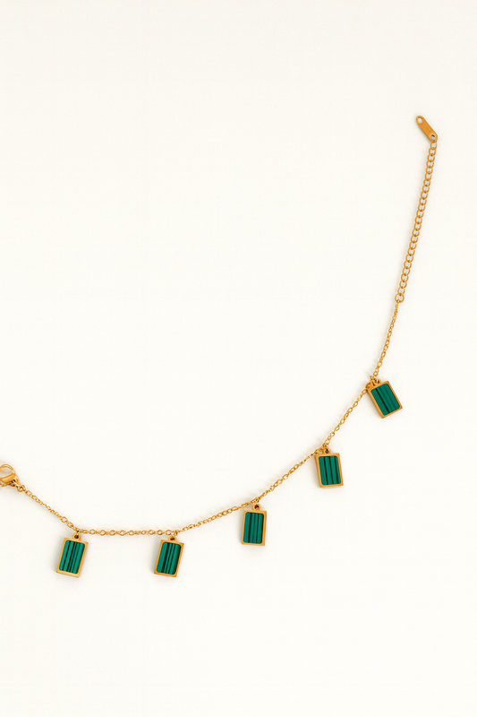 Emerald Gleam Charm Bracelet